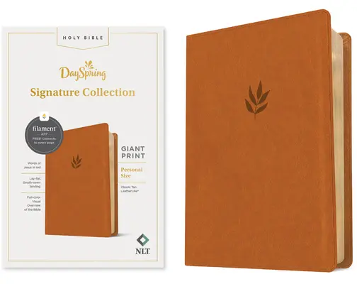 NLT Personal Size Giant Print Bible, Filament Enabled Edition (Red Letter, Leatherlike, Classic Tan): Colecția Dayspring Signature - NLT Personal Size Giant Print Bible, Filament Enabled Edition (Red Letter, Leatherlike, Classic Tan): Dayspring Signature Collection