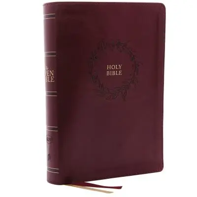 Kjv, Biblia deschisă, Leathersoft, Burgundia, Indexată, Ediția Red Letter, Comfort Print: Sistem complet de referință - The Kjv, Open Bible, Leathersoft, Burgundy, Indexed, Red Letter Edition, Comfort Print: Complete Reference System