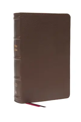 Kjv, Personal Size Large Print Single-Column Reference Bible, Genuine Leather, Brown, Red Letter, Comfort Print: Sfânta Biblie, versiunea King James - Kjv, Personal Size Large Print Single-Column Reference Bible, Genuine Leather, Brown, Red Letter, Comfort Print: Holy Bible, King James Version