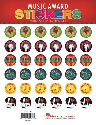 Autocolante cu premii muzicale: Pachet de 96 de autocolante - Music Award Stickers: Pack of 96 Stickers