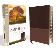 Biblia de studiu Amplified, imitație de piele, maro, indexată - Amplified Study Bible, Imitation Leather, Brown, Indexed