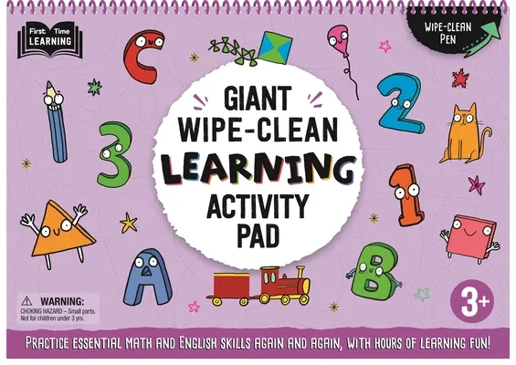 Pachet uriaș de activități de învățare Wipe-Clean: Exersează abilitățile esențiale de matematică și engleză, cu ore de distracție de învățare! 3+ - Giant Wipe-Clean Learning Activity Pack: Practice Essential Math and English Skills, with Hours of Learning Fun! 3+