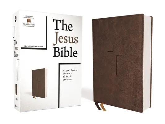 Biblia lui Isus, ediția NIV, Leathersoft, maro, indexată, imprimare confortabilă - The Jesus Bible, NIV Edition, Leathersoft, Brown, Indexed, Comfort Print