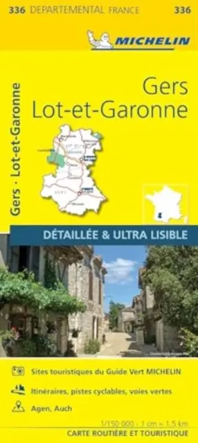 Gers Lot-et-Garonne - Hartă locală Michelin 336 - Gers  Lot-et-Garonne - Michelin Local Map 336