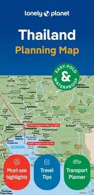 Hartă de planificare Lonely Planet Thailanda - Lonely Planet Thailand Planning Map