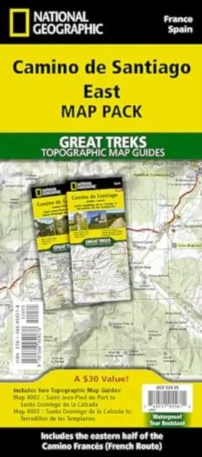 Harta Camino de Santiago Est [Pachet de hărți] Hartă - Camino de Santiago East Map [Map Pack Bundle] Map