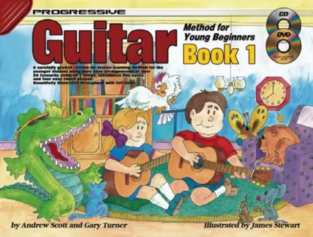 Metoda progresivă de chitară pentru tinerii începători-Bk 1 - Progressive Guitar Method for Young Beginners-Bk 1