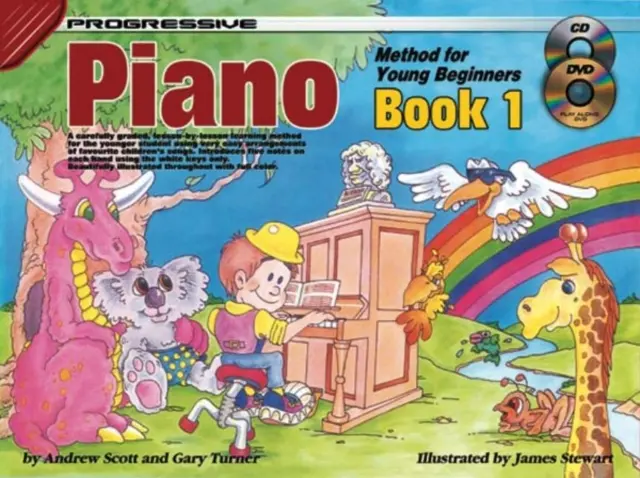 Metodă progresivă de pian pentru tineri începători-Bk 1 - Progressive Piano Method for Young Beginners-Bk 1