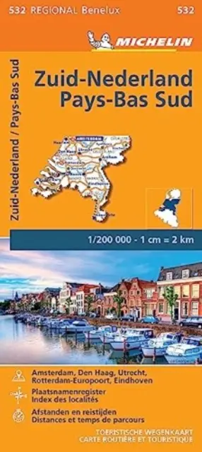 Olanda de Sud - Hartă regională Michelin 532 - Netherlands South - Michelin Regional Map 532