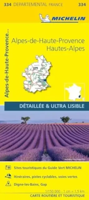 Alpes-de-Haute-Provence, Hautes-Alpes - Hartă locală Michelin 334 - Alpes-de-Haute-Provence, Hautes-Alpes - Michelin Local Map 334