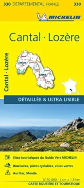 Cantal, Lozire - Hartă locală Michelin 330 - Cantal, Lozire - Michelin Local Map 330