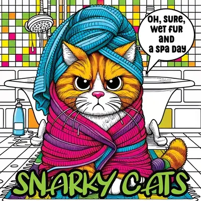 Snarky Cats: Carte de colorat cu o notă de tupeu și umor relaxant, distracție sarcastică pentru iubitorii de pisici - Snarky Cats: Coloring Book with a Touch of Sass and Relaxing Humor, Sarcastic Fun for Cat Lovers