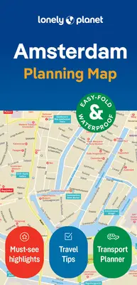 Harta Lonely Planet a orașului Amsterdam 2 - Lonely Planet Amsterdam City Map 2