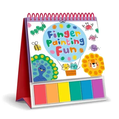 Finger Painting Fun: Carte de colorat pe șevalet cu 6 vopsele - Finger Painting Fun: Easel Coloring Book with 6 Paints