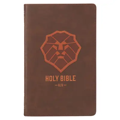 Biblia KJV pentru copii, 40 de pagini de ajutor pentru studiu full color, pagină de prezentare, marker cu panglică, Sfânta Biblie pentru copii cu vârste cuprinse între 8 și 12 ani, Emblemă leu din piele naturală Flexibl - KJV Kids Bible, 40 Pages Full Color Study Helps, Presentation Page, Ribbon Marker, Holy Bible for Children Ages 8-12, Lion Emblem Faux Leather Flexibl