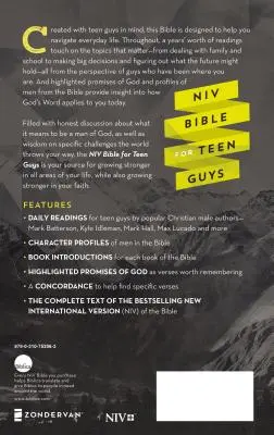 Biblia NIV pentru băieți adolescenți, cu copertă tare: Construirea credinței, înțelepciunii și puterii - NIV Bible for Teen Guys, Hardcover: Building Faith, Wisdom and Strength
