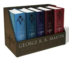 A Game of Thrones Leather-Cloth Boxed Set: Un joc al tronurilor, o ciocnire de regi, o furtună de săbii, un ospăț pentru ciori și un dans cu dragoni - A Game of Thrones Leather-Cloth Boxed Set: A Game of Thrones, a Clash of Kings, a Storm of Swords, a Feast for Crows, and a Dance with Dragons