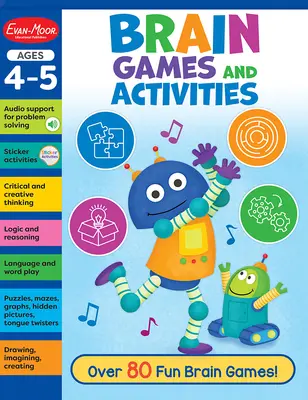 Brain Games and Activities, Ages 4 - 5 Carte de lucru - Brain Games and Activities, Ages 4 - 5 Workbook
