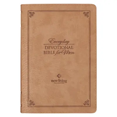 NLT Sfânta Biblie Everyday Devotional Bible for Men New Living Translation, piele vegană, Tan Debossed - NLT Holy Bible Everyday Devotional Bible for Men New Living Translation, Vegan Leather, Tan Debossed