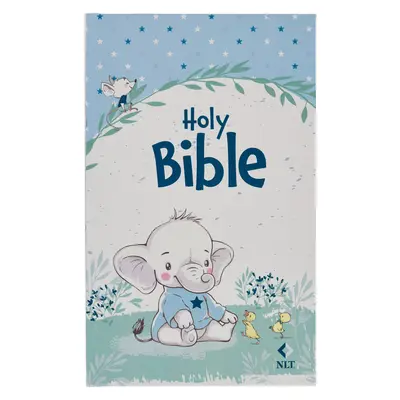 NLT Keepsake Sfânta Biblie pentru copii Băieți Botez Paște, New Living Translation, Albastră - NLT Keepsake Holy Bible for Baby Boys Baptism Easter, New Living Translation, Blue