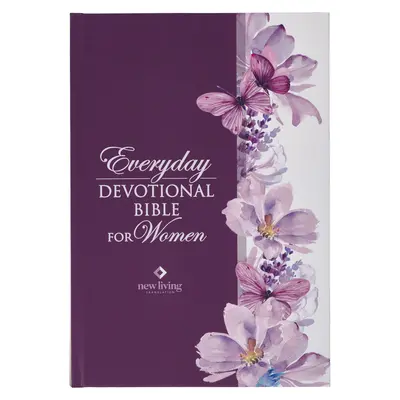 NLT Sfânta Biblie Biblia devoțională de zi cu zi pentru femei New Living Translation, violet cu imprimeu floral - NLT Holy Bible Everyday Devotional Bible for Women New Living Translation, Purple Floral Printed